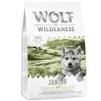 Wolf of Wilderness Junior Green Fields - Miel - 1 kg