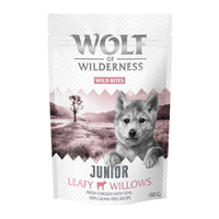 Wolf of Wilderness Junior Leafy Willows Wild Bites - Pui si vitel - 180 g