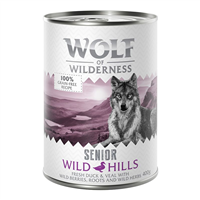 Wolf of Wilderness Senior Wild Hills - Rata si vitel - 400 g