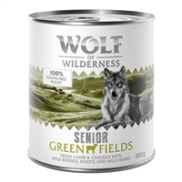 Wolf of Wilderness Senior Green Fields - Miel si pui - 800 g